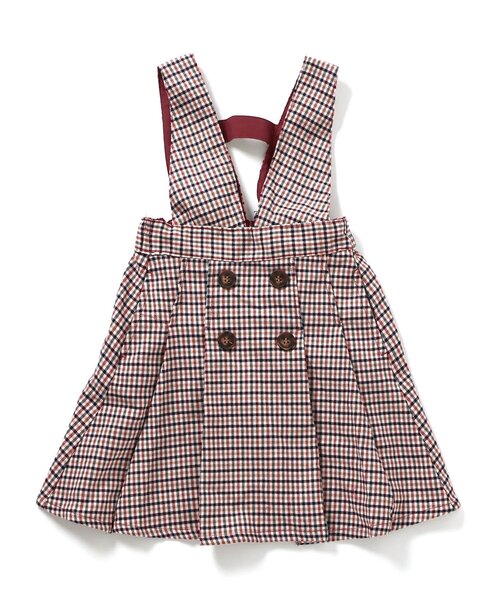 apres les cours（アプレレクール）の「【リンク】サス付きプリーツスカート（スカート・キッズ・チャコール/チェック・120/110/100/90/80/140/130）」の7枚目の写真