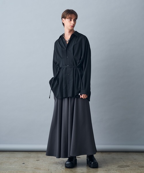 KUUUPY(クーピー)の「Multi-Way Back Cord Dart Shirt - マルチウェイ背面コードダーツシャツ(シャツ/ブラウス・メンズ・チャコールグレー/ブラック/グレイッシュベージュ・LARGE/MEDIUM/SMALL)」の19枚目の写真