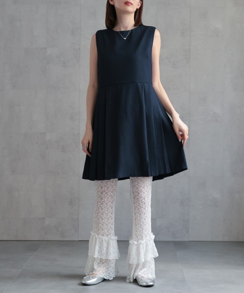 未使用 希少 familiar ウ－ル セ－ラ－ワンピース プリーツ 紺 140 ワンピース | ファミリア公式サイト