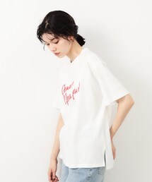 OPAQUE.CLIP | リラクシープリントロゴTシャツ【洗濯機洗い可】(Tシャツ/カットソー)