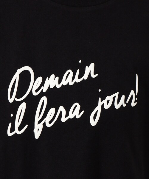 OPAQUE.CLIP（オペークドットクリップ）の「◆リラクシープリントロゴTシャツ【洗濯機洗い可】（Tシャツ/カットソー・レディース・ブラック/ホワイト/ライトベージュ・42/40/38）」の8枚目の写真