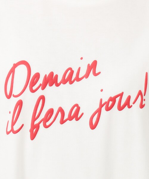 OPAQUE.CLIP（オペークドットクリップ）の「◆リラクシープリントロゴTシャツ【洗濯機洗い可】（Tシャツ/カットソー・レディース・ブラック/ホワイト/ライトベージュ・42/40/38）」の15枚目の写真