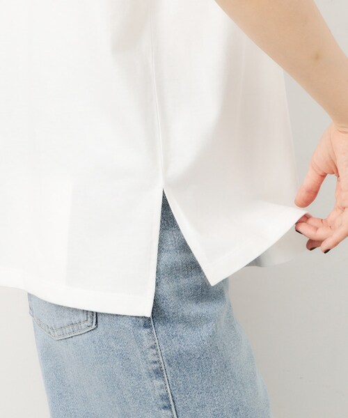 OPAQUE.CLIP（オペークドットクリップ）の「◆リラクシープリントロゴTシャツ【洗濯機洗い可】（Tシャツ/カットソー・レディース・ブラック/ホワイト/ライトベージュ・42/40/38）」の21枚目の写真