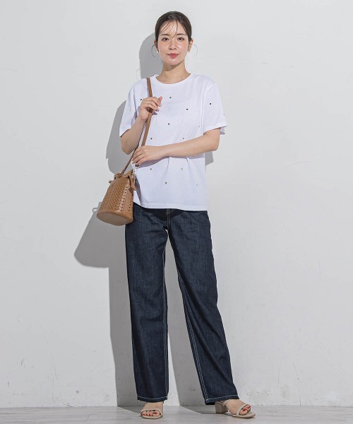 VICKY(ビッキー)の「ハートホットフィックスTシャツ≪手洗い可能≫(Tシャツ/カットソー・レディース・ブラック/アイボリー/ホワイト系その他/チャコールグレー・M)」の13枚目の写真