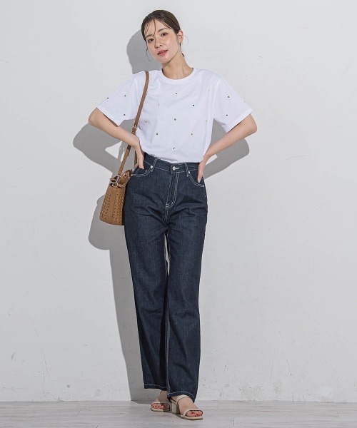 VICKY(ビッキー)の「ハートホットフィックスTシャツ≪手洗い可能≫(Tシャツ/カットソー・レディース・ブラック/アイボリー/ホワイト系その他/チャコールグレー・M)」の18枚目の写真