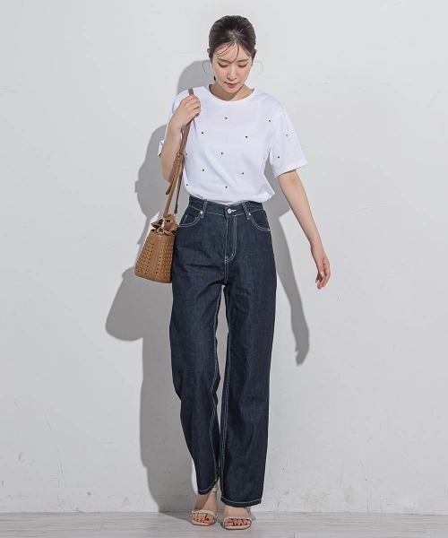VICKY(ビッキー)の「ハートホットフィックスTシャツ≪手洗い可能≫(Tシャツ/カットソー・レディース・ブラック/アイボリー/ホワイト系その他/チャコールグレー・M)」の20枚目の写真