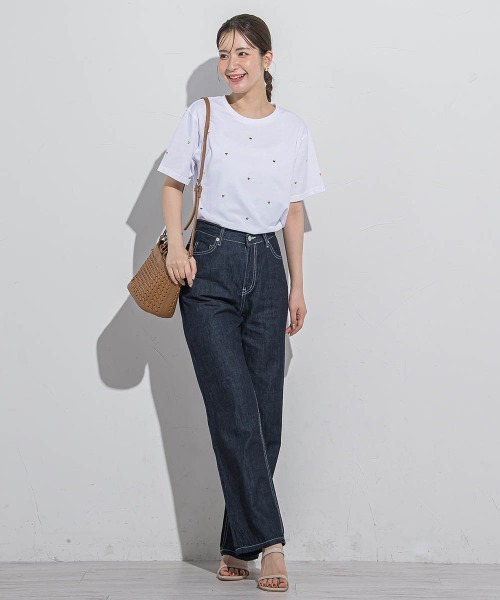 VICKY(ビッキー)の「ハートホットフィックスTシャツ≪手洗い可能≫(Tシャツ/カットソー・レディース・ブラック/アイボリー/ホワイト系その他/チャコールグレー・M)」の21枚目の写真