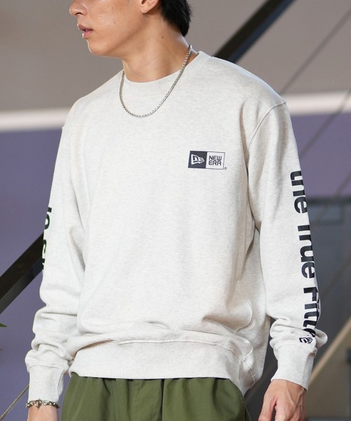 NEW ERA(ニューエラ)の「NEW ERA/ニューエラ トレーナー/スウェット スリーブロゴ 14324648/14324649(スウェット・メンズ・ブラック/オートミール・M/L/XL/2XL)」の1枚目の写真