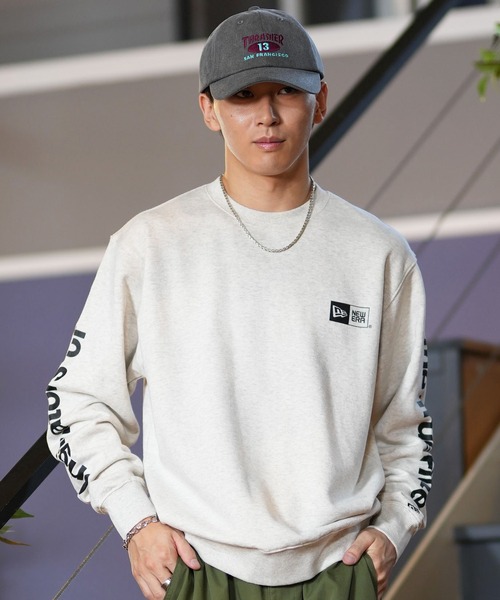 NEW ERA(ニューエラ)の「NEW ERA/ニューエラ トレーナー/スウェット スリーブロゴ 14324648/14324649(スウェット・メンズ・ブラック/オートミール・M/L/XL/2XL)」の12枚目の写真