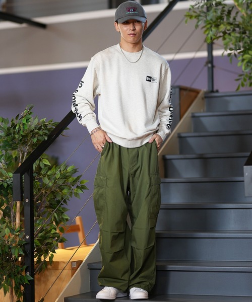 NEW ERA(ニューエラ)の「NEW ERA/ニューエラ トレーナー/スウェット スリーブロゴ 14324648/14324649(スウェット・メンズ・ブラック/オートミール・M/L/XL/2XL)」の13枚目の写真