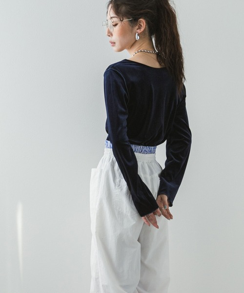 トップス New 2way shirt 2WAYベロアトップス（Tシャツ/カットソー）｜bohmal（ボマール