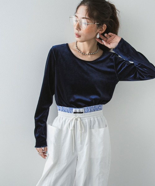 トップス New 2way shirt bohmal tシャツ 2WAYベロアトップス レディース : ZOZOTOWN Yahoo!店