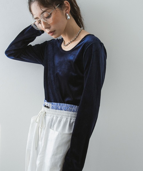 2WAYベロアトップス（Tシャツ/カットソー）｜bohmal（ボマール）の