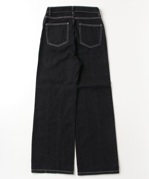 shesame(シーセム)の「center seam denim pants(デニムパンツ・レディース・ブラック・LARGE/MEDIUM)」の10枚目の写真