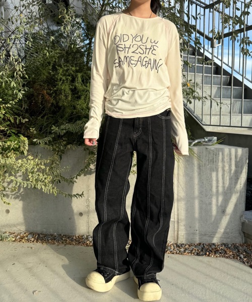 center seam denim pants（デニムパンツ）｜shesame（シーセム）