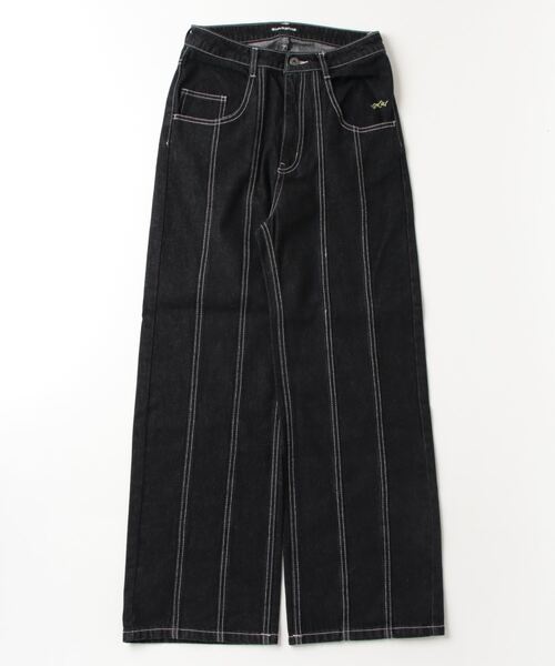 shesame(シーセム)の「center seam denim pants(デニムパンツ・レディース・ブラック・LARGE/MEDIUM)」の11枚目の写真