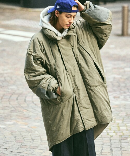 FREAK'S STORE（フリークスストア）の「限定展開 ビッグシルエット モンスターパーカー / 中綿 ミリタリージャケット（ブルゾン・メンズ・オリーブ/ブラック・LARGE/MEDIUM/SMALL）」の15枚目の写真