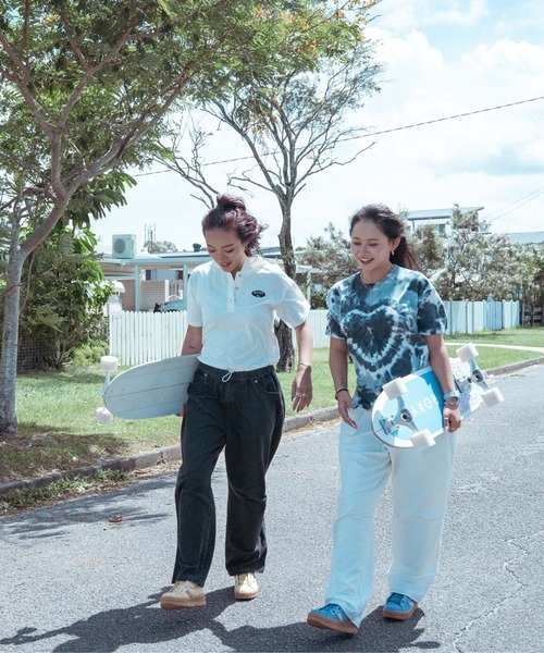 ROXY（ロキシー）の「TAKE IT EASY PANTS/ロキシーワイドフィットパンツ（チノパンツ・レディース・オリーブ/インディゴブルー/ホワイト/グリーン/ブラック/ブラック系その他・LARGE/MEDIUM/SMALL）」の8枚目の写真