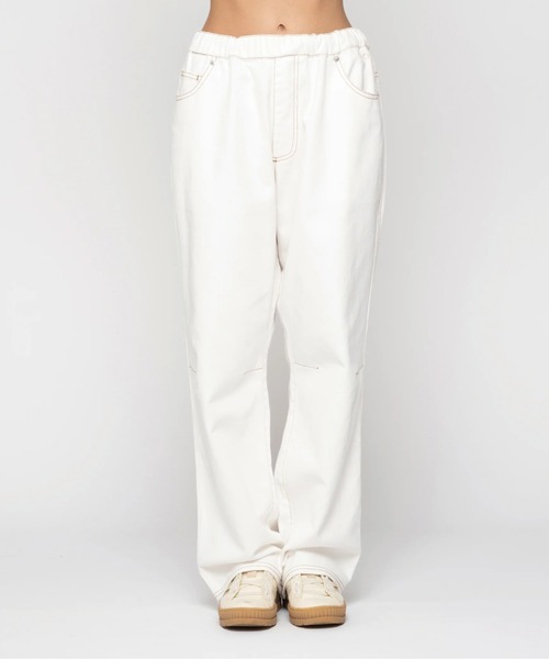 ROXY（ロキシー）の「TAKE IT EASY PANTS/ロキシーワイドフィットパンツ（チノパンツ・レディース・オリーブ/インディゴブルー/ホワイト/グリーン/ブラック/ブラック系その他・LARGE/MEDIUM/SMALL）」の15枚目の写真