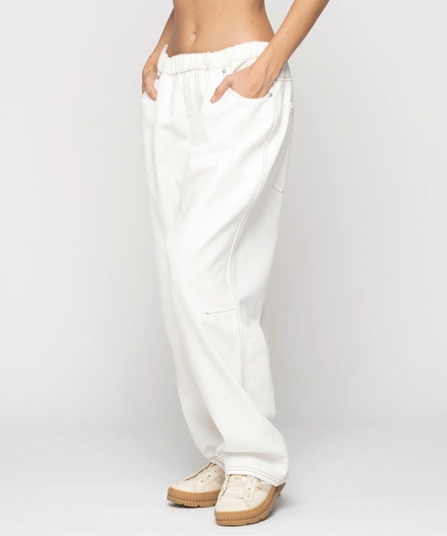 ROXY（ロキシー）の「TAKE IT EASY PANTS/ロキシーワイドフィットパンツ（チノパンツ・レディース・オリーブ/インディゴブルー/ホワイト/グリーン/ブラック/ブラック系その他・LARGE/MEDIUM/SMALL）」の17枚目の写真