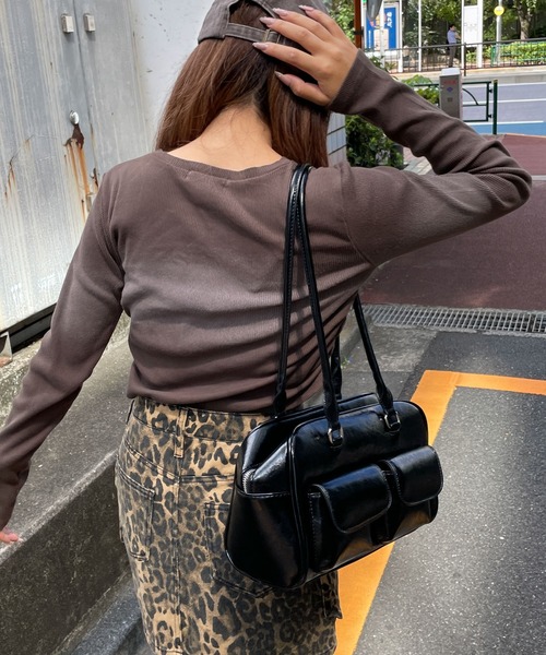 WEGO(ウィゴー)の「WEGO/レースアップブリーチトップス(Tシャツ/カットソー・レディース・ブラック/ブラウン・FREE)」の15枚目の写真