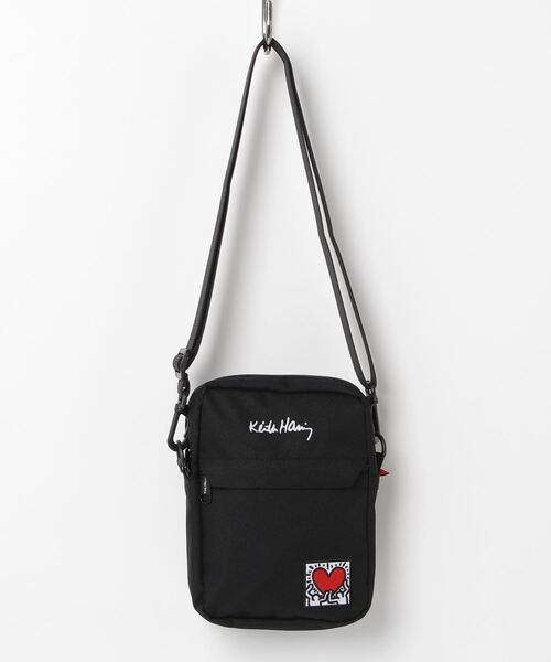Keith Haring（キース・ヘリング）の「Keith Haring ハートタテ型ショルダーバッグ（ショルダーバッグ・メンズ・ブラック・FREE）」の7枚目の写真