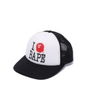 ハ*グ様 I LOVE BAPE トラッカーキャップ Caps A BATHING APE I Love Bape Mesh Cap M Black | Footshop