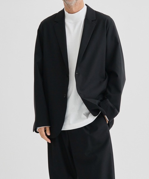 ATON(エイトン)の「【ATON/エイトン】WOOL TOROPICAL TAILORED JACKET(テーラードジャケット・メンズ・グレー/ブラック・2/4/6)」の2枚目の写真