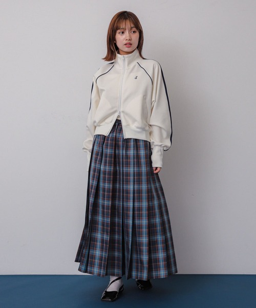 SENSE OF PLACE by URBAN RESEARCH(センスオブプレイスバイアーバンリサーチ)の「トラックジャケット(ブルゾン・レディース・アイボリー/ネイビー/カーキ・ONE)」の8枚目の写真