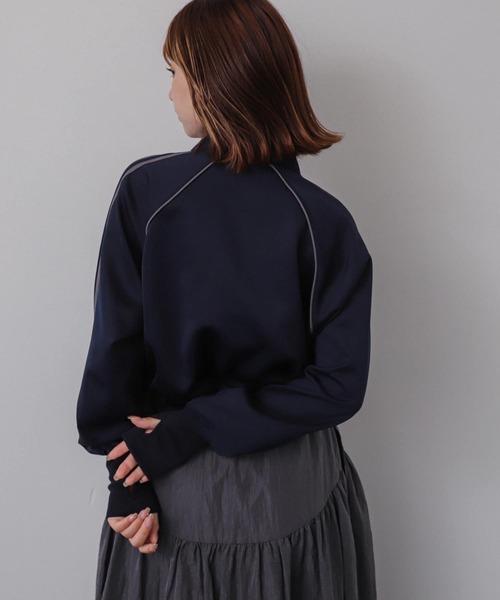 SENSE OF PLACE by URBAN RESEARCH(センスオブプレイスバイアーバンリサーチ)の「トラックジャケット(ブルゾン・レディース・アイボリー/ネイビー/カーキ・ONE)」の12枚目の写真