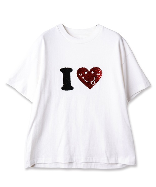 DISCOVERED(ディスカバード)の「I LOVE I HATE TEE(Tシャツ/カットソー・メンズ・ホワイト/ブラック・1/3)」の1枚目の写真