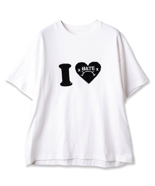 DISCOVERED(ディスカバード)の「I LOVE I HATE TEE(Tシャツ/カットソー・メンズ・ホワイト/ブラック・1/3)」の13枚目の写真