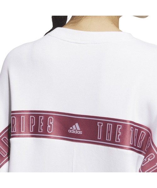 adidas(アディダス)の「アディダス adidas W WORD クルースウェット(スウェット・レディース・ライトグリーン/ホワイト/マスタード・S/M/L/XL)」の6枚目の写真