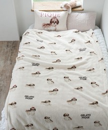 ジェラートピケ シーズー柄プリント毛布 ジェラートピケ gelato pique 【Sleep】シーズー柄 プリント毛布