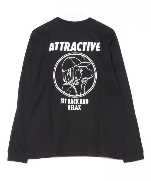 MODISH GAZE(モディシュガゼ)の「スモーキングガール SIT BACK AND RELAX ロンT(Tシャツ/カットソー・メンズ・ブラック・MEDIUM/LARGE/X-LARGE)」の11枚目の写真
