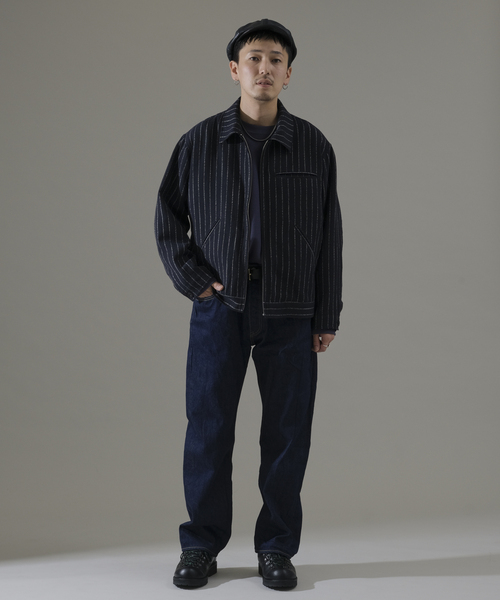 JOURNAL STANDARD relume（ジャーナルスタンダード　レリューム）の「Cafissi / BECO ストライプジップジャケット（その他アウター・メンズ・ネイビー/グレー・MEDIUM/LARGE）」の5枚目の写真