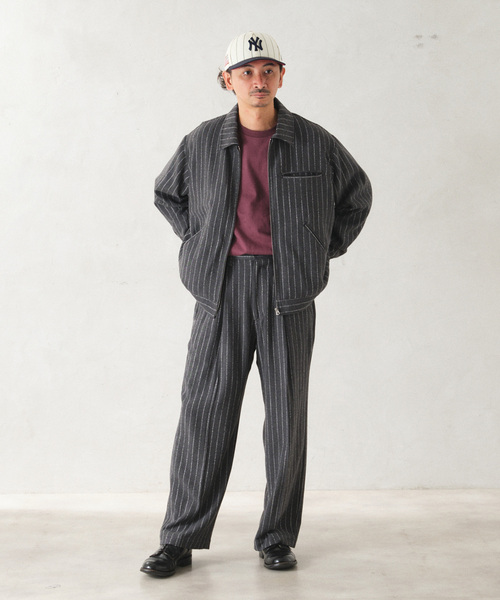 JOURNAL STANDARD relume（ジャーナルスタンダード　レリューム）の「Cafissi / BECO ストライプジップジャケット（その他アウター・メンズ・ネイビー/グレー・MEDIUM/LARGE）」の7枚目の写真