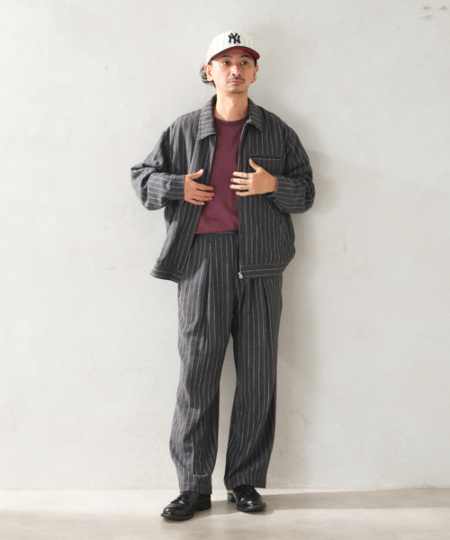 JOURNAL STANDARD relume（ジャーナルスタンダード　レリューム）の「Cafissi / BECO ストライプジップジャケット（その他アウター・メンズ・ネイビー/グレー・MEDIUM/LARGE）」の8枚目の写真