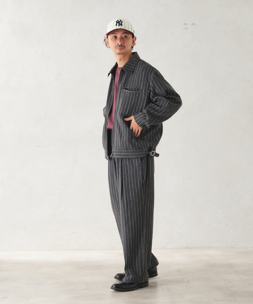 JOURNAL STANDARD relume（ジャーナルスタンダード　レリューム）の「Cafissi / BECO ストライプジップジャケット（その他アウター・メンズ・ネイビー/グレー・MEDIUM/LARGE）」の9枚目の写真