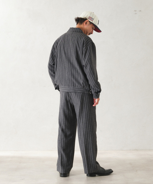 JOURNAL STANDARD relume（ジャーナルスタンダード　レリューム）の「Cafissi / BECO ストライプジップジャケット（その他アウター・メンズ・ネイビー/グレー・MEDIUM/LARGE）」の10枚目の写真