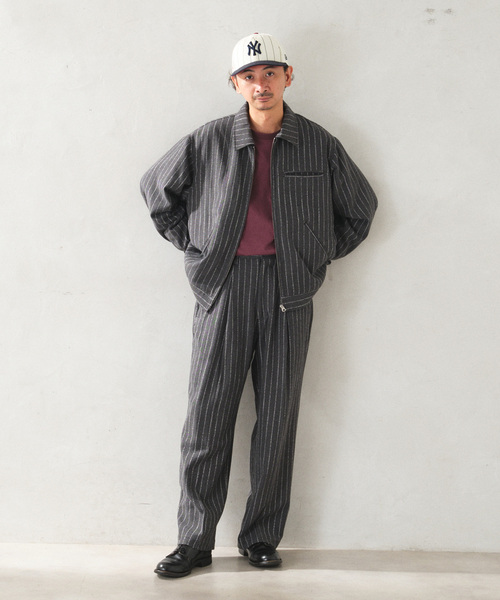 JOURNAL STANDARD relume（ジャーナルスタンダード　レリューム）の「Cafissi / BECO ストライプジップジャケット（その他アウター・メンズ・ネイビー/グレー・MEDIUM/LARGE）」の11枚目の写真