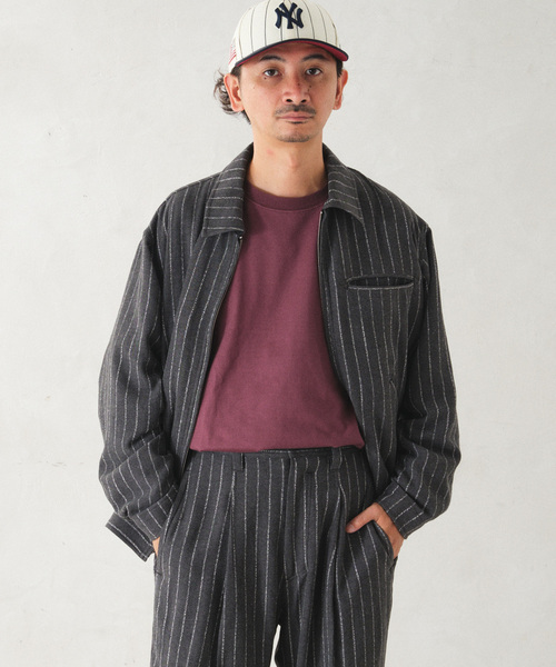 JOURNAL STANDARD relume（ジャーナルスタンダード　レリューム）の「Cafissi / BECO ストライプジップジャケット（その他アウター・メンズ・ネイビー/グレー・MEDIUM/LARGE）」の12枚目の写真