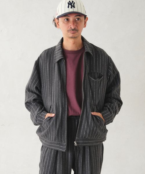 JOURNAL STANDARD relume（ジャーナルスタンダード　レリューム）の「Cafissi / BECO ストライプジップジャケット（その他アウター・メンズ・ネイビー/グレー・MEDIUM/LARGE）」の13枚目の写真