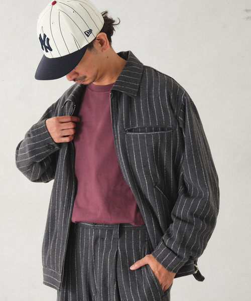 JOURNAL STANDARD relume（ジャーナルスタンダード　レリューム）の「Cafissi / BECO ストライプジップジャケット（その他アウター・メンズ・ネイビー/グレー・MEDIUM/LARGE）」の15枚目の写真