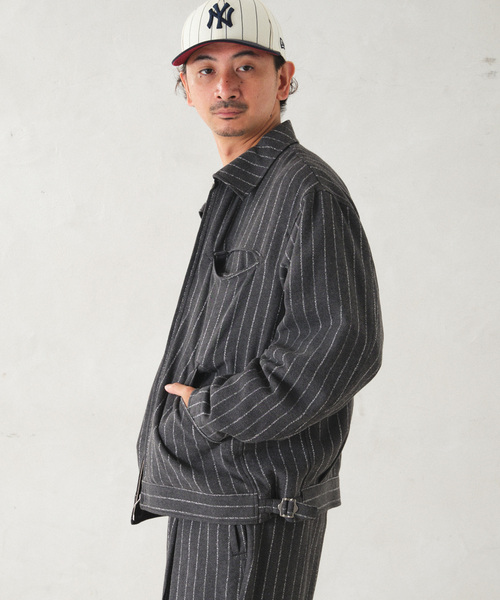 JOURNAL STANDARD relume（ジャーナルスタンダード　レリューム）の「Cafissi / BECO ストライプジップジャケット（その他アウター・メンズ・ネイビー/グレー・MEDIUM/LARGE）」の17枚目の写真
