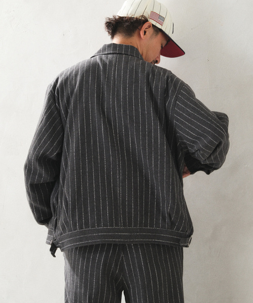 JOURNAL STANDARD relume（ジャーナルスタンダード　レリューム）の「Cafissi / BECO ストライプジップジャケット（その他アウター・メンズ・ネイビー/グレー・MEDIUM/LARGE）」の18枚目の写真