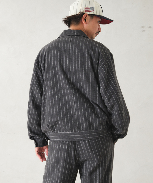 JOURNAL STANDARD relume（ジャーナルスタンダード　レリューム）の「Cafissi / BECO ストライプジップジャケット（その他アウター・メンズ・ネイビー/グレー・MEDIUM/LARGE）」の19枚目の写真