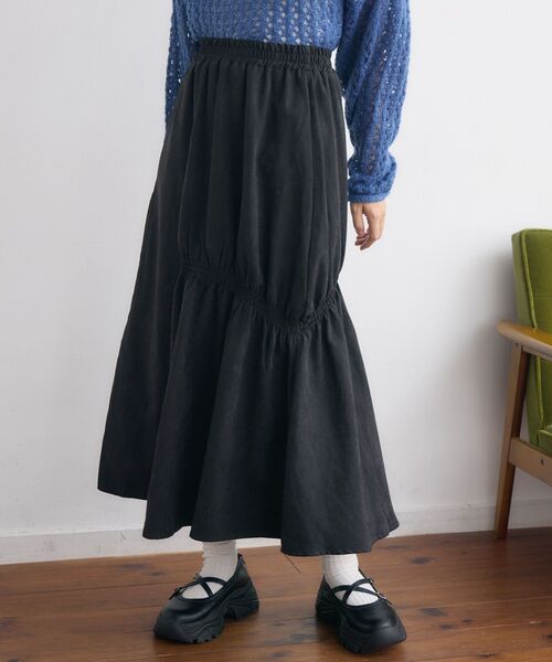 RETRO GIRL(レトロガール)の「【新色追加】ギャザーティアードSK(スカート・レディース・ブラック系その他2/ブラック/ブラウン系その他2/レッド系その他2・FREE)」の7枚目の写真