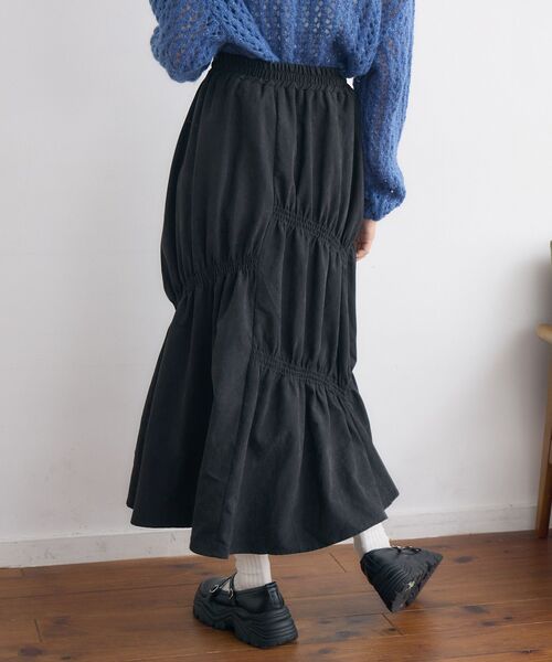 RETRO GIRL(レトロガール)の「【新色追加】ギャザーティアードSK(スカート・レディース・ブラック系その他2/ブラック/ブラウン系その他2/レッド系その他2・FREE)」の10枚目の写真