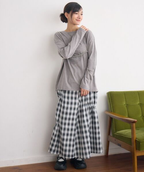 RETRO GIRL(レトロガール)の「【新色追加】ギャザーティアードSK(スカート・レディース・ブラック系その他2/ブラック/ブラウン系その他2/レッド系その他2・FREE)」の11枚目の写真